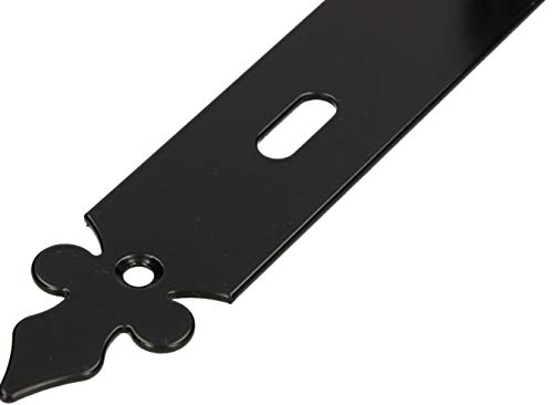 Picaporte para puerta de 72 mm PZ/BB/WC, picaporte decorativo negro, universal, para interior y exterior, hierro forjado, resistente a la corrosión (BB)