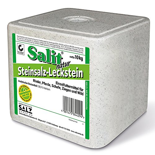 Piedra de sal de Leckstein, piedra mineral, sal, 10 kg, alimento individual, animales