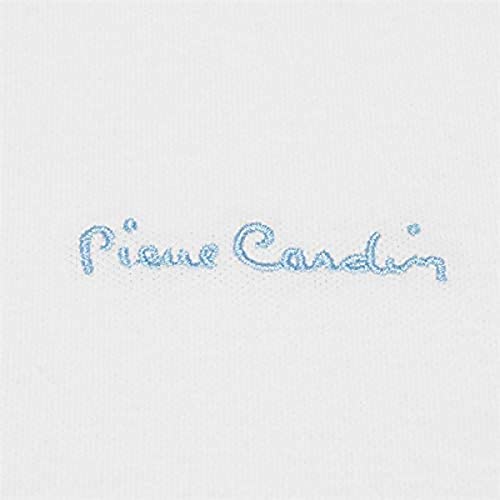Pierre Cardin - Polo de corte clásico para hombre, con franja en el cuello y las mangas Multicolor blanco L