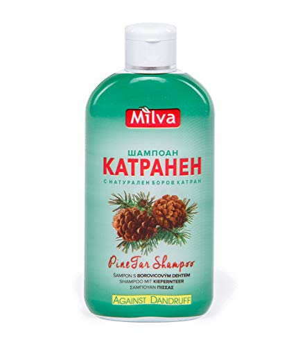 Pine-Tar Shampoo - Stops Dandruff, Helps Clear Seborrhea, Soothes & Heals Inflammed Scalp -200ml by Milva