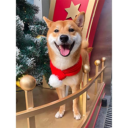 Pink Santa Hat-Corgi Shiba Inu bufanda gato babero perro Año Nuevo Decoración de Navidad Dom Pup Puppy Bichon Bufanda,disponible en 4 tamaños exquisita y encantadora exquisita y linda Navidad bolas de