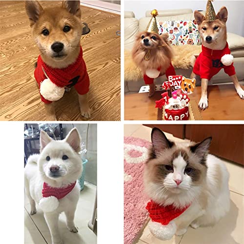 Pink Santa Hat-Corgi Shiba Inu bufanda gato babero perro Año Nuevo Decoración de Navidad Dom Pup Puppy Bichon Bufanda,disponible en 4 tamaños exquisita y encantadora exquisita y linda Navidad bolas de