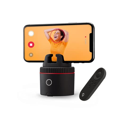 Pivo Pod Red con Control Remoto - Soporte de Teléfono con Seguimiento Automático 360° - Fotos y Vídeos con Manos Libres Selfie Vlogging - Seguimiento de Rostro y Cuerpo