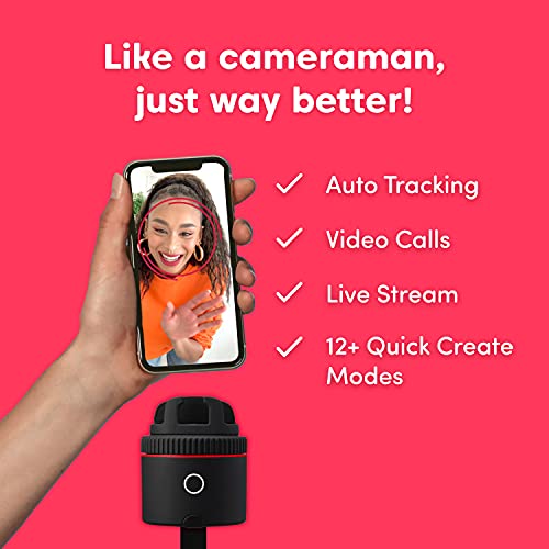 Pivo Starter Pack Red - Set Básico de Creación de Contenido - Seguimiento Automático de 360° - Soporte y Estuche Incluídos - Selfie Vlogging Seguimiento de Rostro y Cuerpo