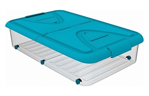 PLASTIKEN - Caja Bajo Cama C/Ruedas Azul Plastiken 60 L