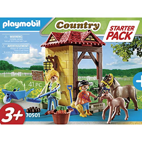 PLAYMOBIL Country 70501 Starter Pack Granja de Caballos, Para niños a partir de 3 años
