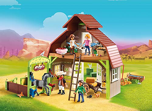 PLAYMOBIL DreamWorks Spirit Establo con Fortu, Pru y Abigaíl, A partir de 4 años (70118)