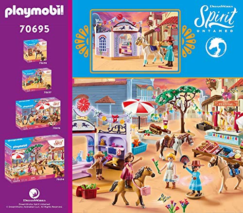 PLAYMOBIL DreamWorks Spirit Untamed 70695 Miradero Tienda Hípica, A Partir de 4 años