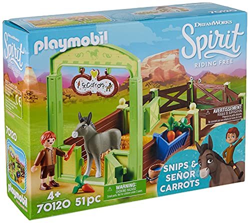 Playmobil - Establo Trasqui y Señor Zanahoria Juego con Accesorios, Multicolor (70120)