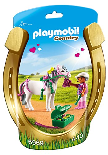 PLAYMOBIL Granja de Ponis- Granja de Ponis Playset de Figuras de Juguete, Multicolor, 6 x 15,5 x 23,5 cm 6969