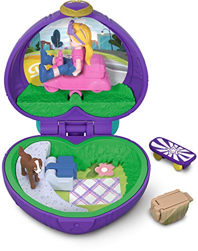 Polly Pocket Mini cofre vamos de picnic, muñeca con accesorios (Mattel FRY30)