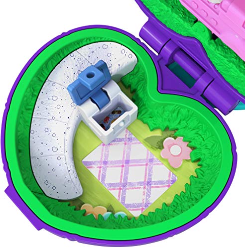 Polly Pocket Mini cofre vamos de picnic, muñeca con accesorios (Mattel FRY30)