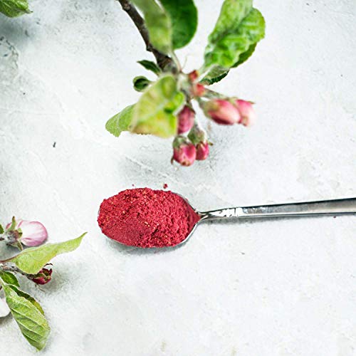 Polvo de Frambuesa Jungle Powders 100g 100% Natural Sin OGM Vegano Polvo de Frambuesa Rosa Liofilizada Concentrado de Super Polvo de Frutas Rojas para Batidos