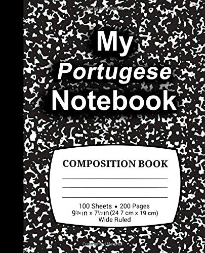 Portugese Composition Notebook for Language Learners: Journal for kids, teens, adults (7.5" x 9.25" inches)