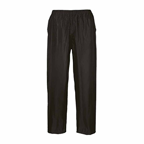 Portwest Pantalones para lluvia Classic Unisex, Color: Negro, Talla: M, S441BKRM