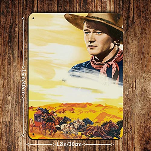 Póster de The Film Film Western Movies Stagecoach 1 Tin Brand Retro Metal Bar Home Wall Art Decoración Cartel Retro 30 × 40 cm