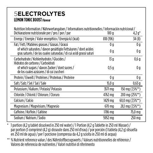 PowerBar 5 Electrolytes Lemon Tonic 12x10Tabs - Pastillas Efervescentes con 5 Electrolitos