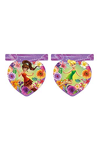 Procos- Guirnalda de banderines de plástico de Campanilla Fairies, Multicolor (5PR85634)