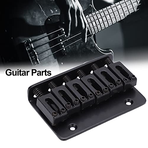 Puente de guitarra, diseño de silla de montar en la parte superior es fácil de instalar y fácil de usar Cordal de guitarra para piezas de repuesto de guitarra eléctrica(Negro M00878)