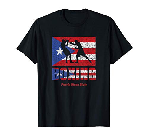 Puerto Rican Style Boxer National Flag Puerto Rico Boxing Camiseta
