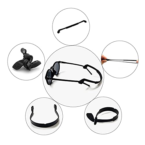 QEEQPF 10 piezas de correas de neopreno antideslizantes para gafas (incluidas dos correas de silicona para gafas), utilizadas para deportes de natación, gafas de sol, gafas de lectura y antiparras.