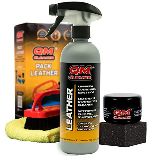 QM Cleaner Pack Leather | Kit de limpieza e hidratación del cuero, piel y polipiel - Incluye limpiador y crema hidratante para el cuidado del cuero