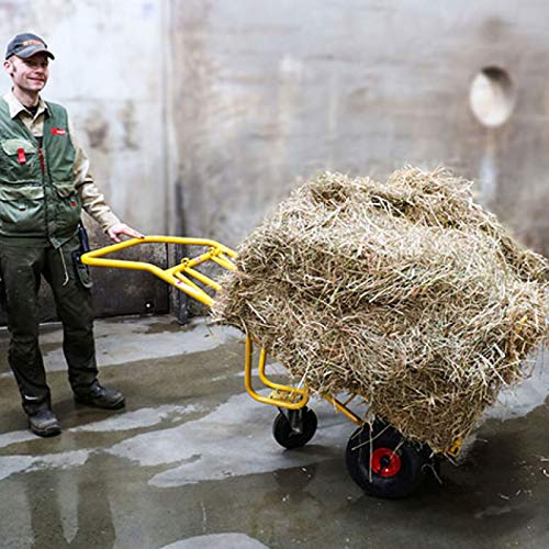Ravendo Carretilla de paja de 250 kg, carretilla de paja para piensos y heno, fabricado en Europa