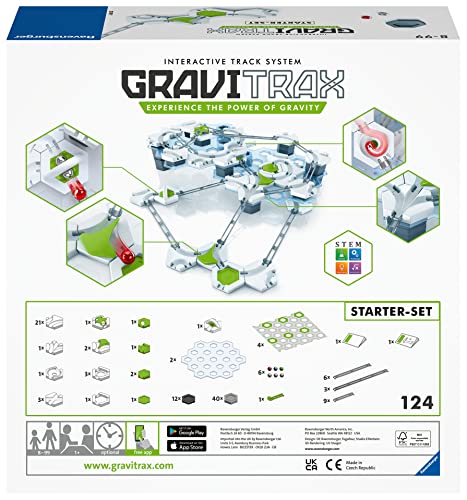 Ravensburger - Gravitrax Kit de Inicio, Juego STEM innovador y educativo, Edad recomendada 8+, Construye tu propia pista de canicas - Dimensiones: 34 x 34 x 11 cm