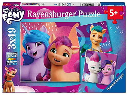 Ravensburger Puzzle, My Little Pony, Puzzle 3x49 Piezas, Puzzles para Niños, Edad Recomendada 5+, Rompecabeza de Calidad