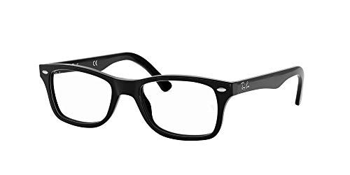 Ray Ban RX5228 - Marcos para anteojos, estilo Wayfarer, 50 x 17 x 140 mm, color negro
