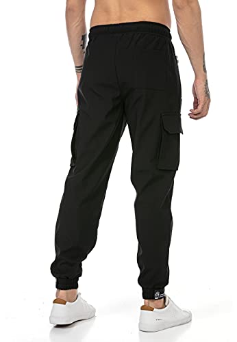 Redbridge Pantalón Chandal para Hombre Joggers Sweat-Pants Cargo Negro M