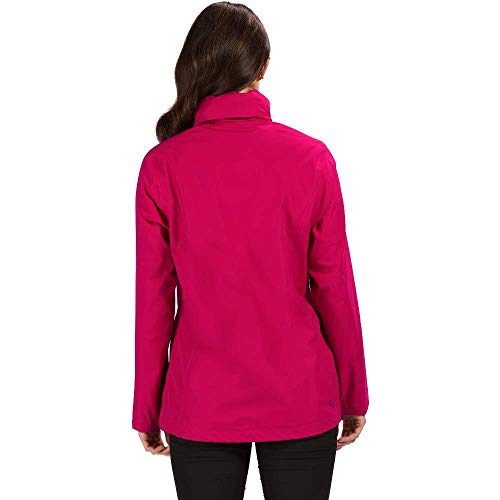 Regatta Daysha - Chaqueta impermeable para mujer, Mujer, cazadora impermeable, RWW271, Dark Cerise, FR : Taille unique (Taille Fabricant : Taille 28)