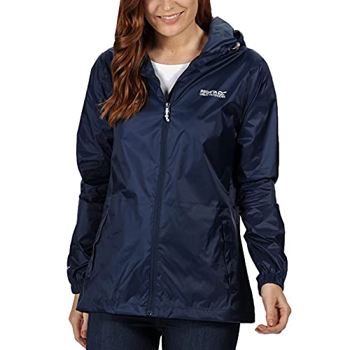 Regatta Pack-it III Chaqueta con Capucha Impermeable, Transpirable, Sin Forro Y Ligera Jackets Waterproof Shell, Mujer, Midnight, 10, S