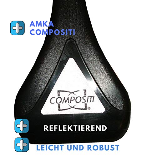 Reitsport Amesbichler Estribos Compositi Reflex Reflex reflectante, ligeros, con plataforma ancha, estable, en negro