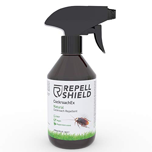RepellShield Spray Repelente Cucarachas - Spray Anti Cucarachas con Aceite Escencial de Menta - Protección Anticucarachas Natural y Duradera - Alternativa Ideal a Mata Cucarachas Profesional, 250 ml