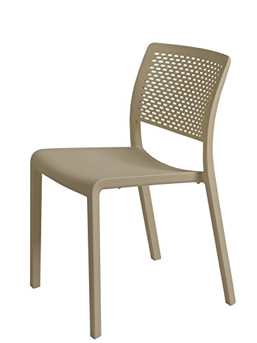 resol grupo Trama Set de 2 sillas de diseño para Interior, Exterior, jardín, Arena, 54 x 48 x 80 cm