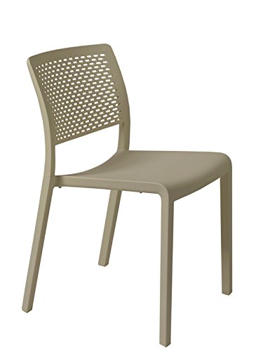 resol grupo Trama Set de 2 sillas de diseño para Interior, Exterior, jardín, Arena, 54 x 48 x 80 cm