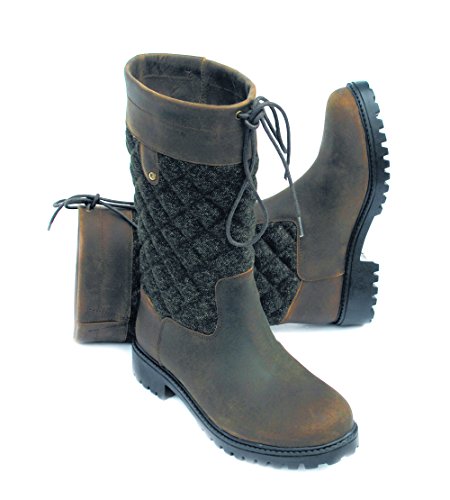 Rhinegold Elite Georgia Tweed Country Boot-4-Brown, Botas de Campo 0, Marrãƒ³n, Size 4 (EU37)