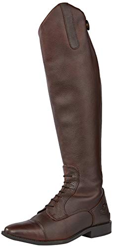Rhinegold Elite Luxus - Botas de equitación de piel con cordones, color marrón