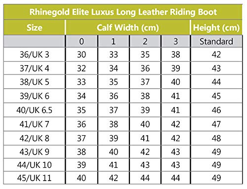 Rhinegold Elite Santorini Riding Boot-7(41) Botas de equitación largas de Cuero, Negro, Size 7 (EU41) -Calf 1