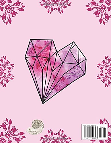 Rose Quartz Crystal Notebook: Themed College Wide Ruled Feint Lined Journal with Crystal Line Art (Themed Art Notebooks: Crystals, Crystal Healing & Gem Therapy)