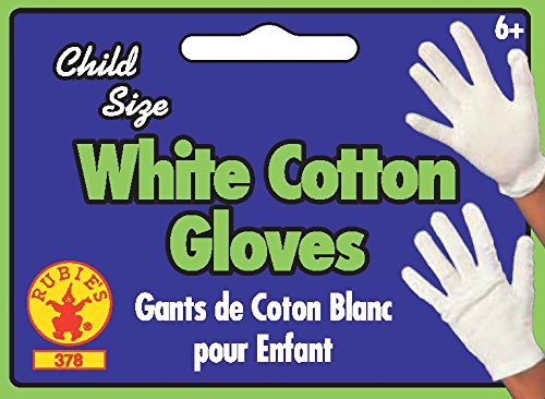 Rubies 's - Guantes de algodón Infantiles, Color Blanco (Talla única)