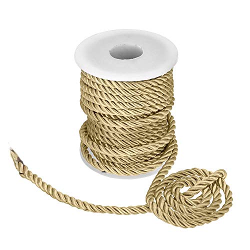 RUBY - Cuerda Macrame, Cuerda de algodón Natural, Cordon algodón, Cuerda Trenzado para Decoracion y manulidades, Planta Bohemia DIY Hecha a Mano Craft (Dorado)