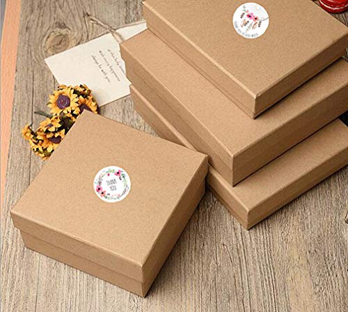RuiChy 500 piezas de pegatinas florales de agradecimiento en rollo de 2,5 cm etiquetas adhesivas decorativas de sellado para regalos de pequeñas empresas, baby shower, boda