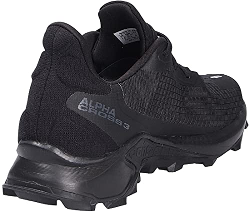 Salomon Alphacross 3 Gore-Tex (impermeable) Hombre Zapatos de trail running, Negro (Black/Black/Black), 44 EU