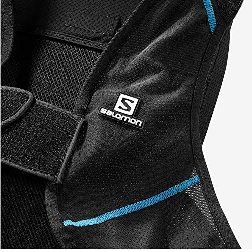 Salomon Flexcell Men Protección dorsal de esquí para hombre, Ajustable, MotionFit, Transpirable, Talla L Negro/Azul, L39139100