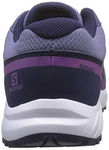 Salomon Sense Climasalomon Waterproof (impermeable) Junior unisex-niños Zapatos de trail running, Azul (Crown Blue/Evening Blue/Sparkling Grape), 34 EU