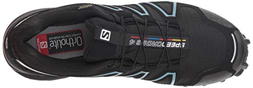 Salomon Speedcross 4 Gore-Tex (impermeable) Mujer Zapatos de trail running, Negro (Black/Black/Metallic Bubble Blue), 40 EU