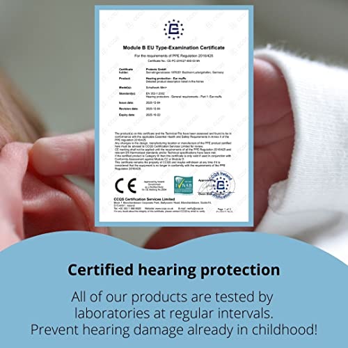 Schallwerk® Mini+ Protección auditiva para niños – cascos antiruido niños – orejeras niña/niño, auriculares bebe ruido, cascos bebes reduccion de ruido, cascos ruido niños, orejeras bebe
