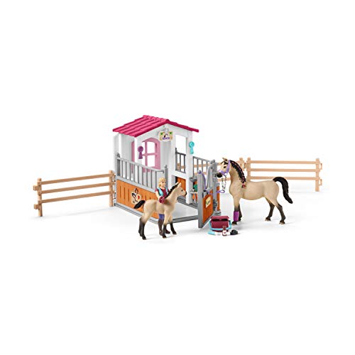 Schleich 42369 Horse Club play set - caja de caballos con los árabes y el novio, juguetes a partir de 5 años